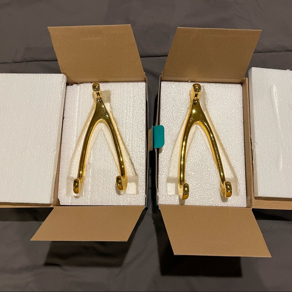 IMM gold wishbone hooks